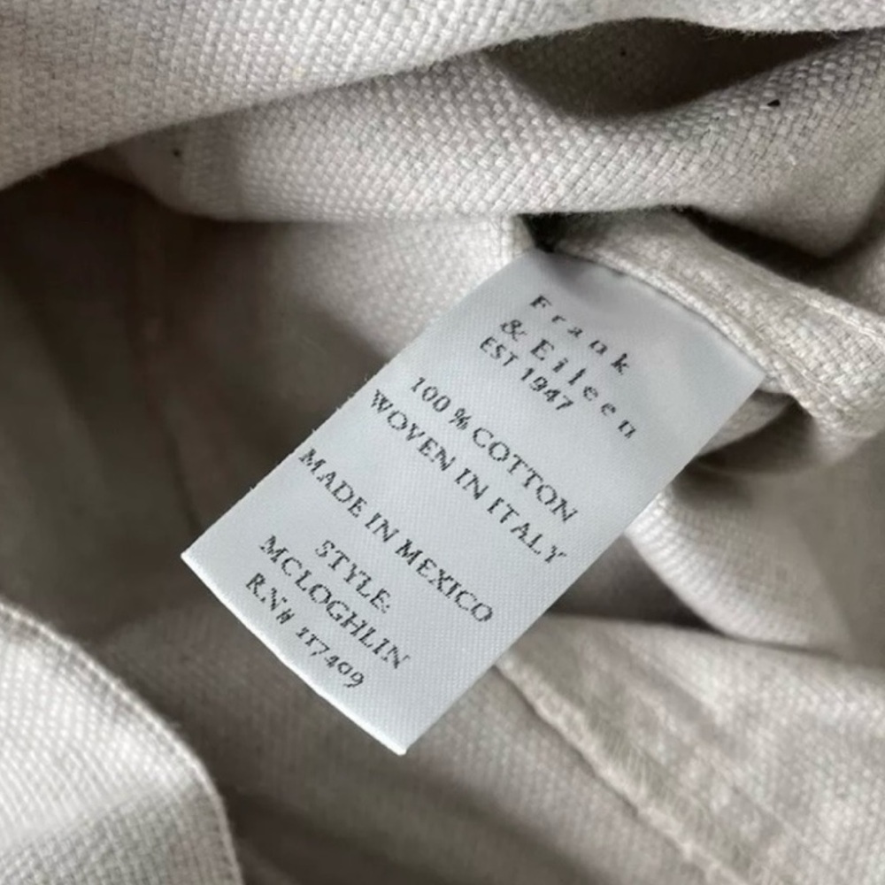 Frank & Eileen McLoghlin Natural Italian Brushed Canvas Shirt Jacket M/L - Picture 6 of 9